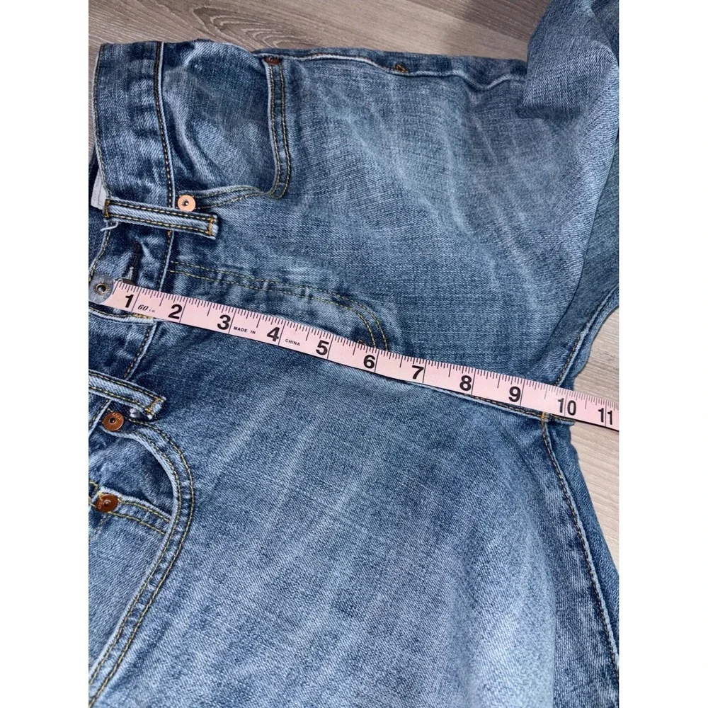 Gap 1969 Slim Fit Jeans Mens 29x32 Distressed Denim Button Fly Pants y2k comfort